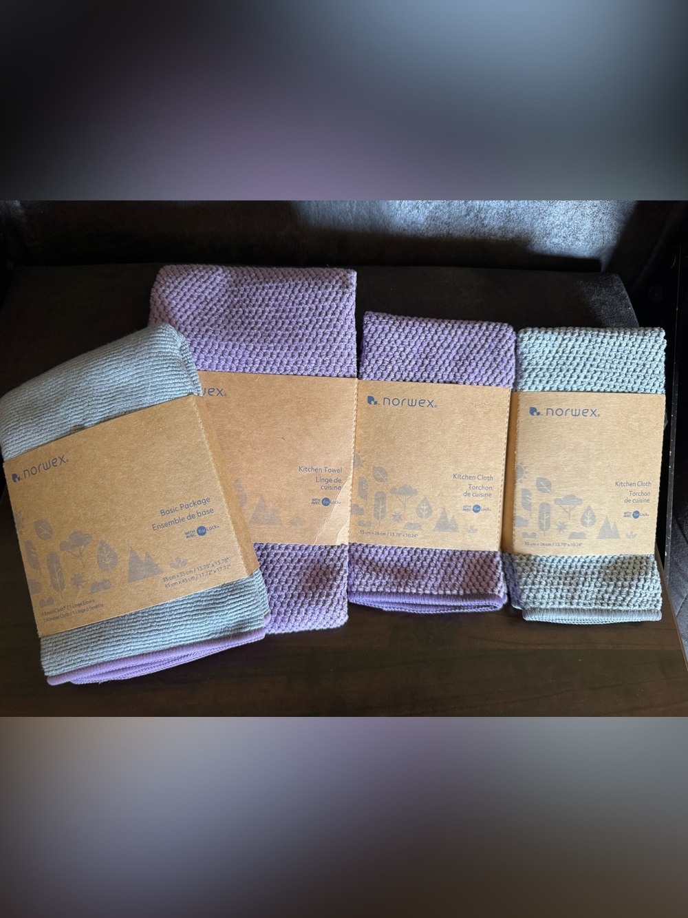 Norwex kitchen towel, basic package, and 2 kitchen cloths NEW